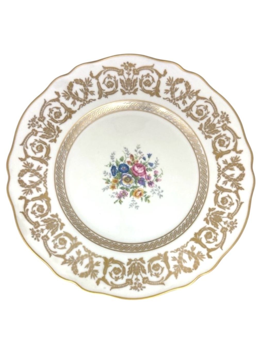 Set of 4 Vintage K&A Krautheim Selb Bavaria 10.5” Plates for Ovington’s NY 1920s